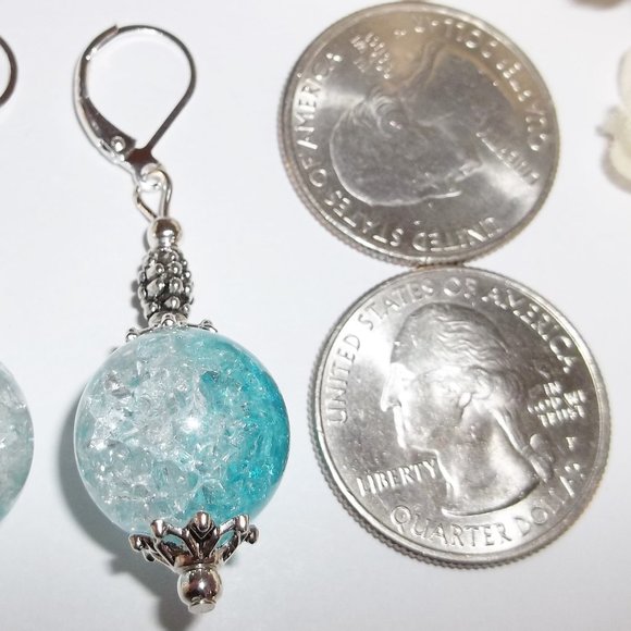 Turquoise Blue Earrings, Blue Earrings, Earring, Earring, Jewelry, Jewelry 5126 - Picture 8 of 10